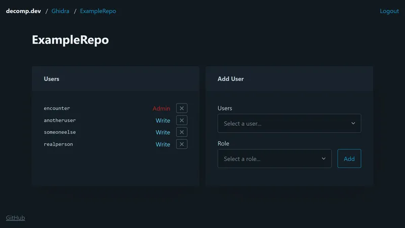 ghidra-panel repository view